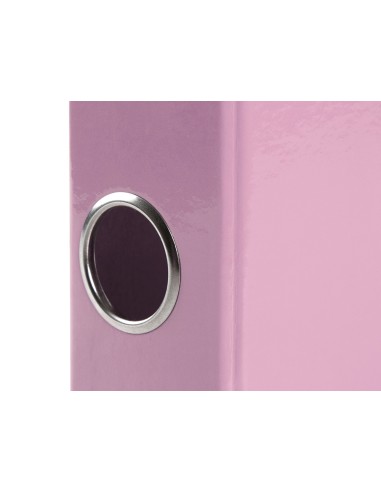 Carpeta de 2 anillas 25 mm mixtas liderpapel a4 forrado color system con ollao y tarjetero rosa