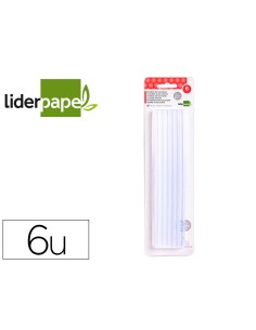 Barra termofusible liderpapel de 11 mm de diametro x 200 mm de largo blister de 6 unidades