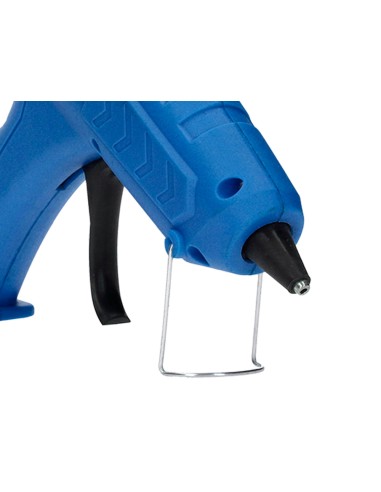 Pistola termofusible liderpapel de 100 w con gatillo dispensador y 2 barras de repuesto de 11 mm