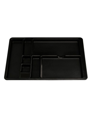 Bandeja organizadora q connect de cajones color negro 364x225x21 mm