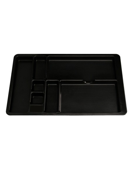 Bandeja organizadora q connect de cajones color negro 364x225x21 mm