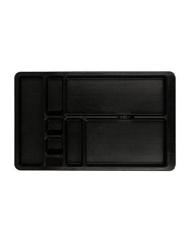 Bandeja organizadora q connect de cajones color negro 364x225x21 mm