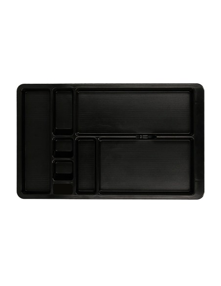 Bandeja organizadora q connect de cajones color negro 364x225x21 mm