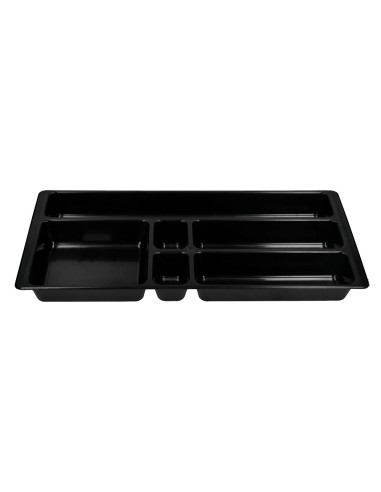 Bandeja organizadora q connect de cajones color negro 344x160x33 mm