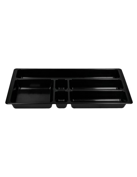 Bandeja organizadora q connect de cajones color negro 344x160x33 mm