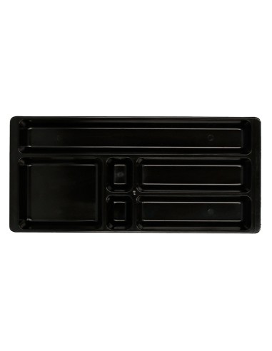 Bandeja organizadora q connect de cajones color negro 344x160x33 mm