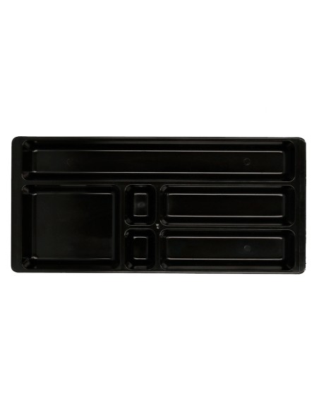 Bandeja organizadora q connect de cajones color negro 344x160x33 mm
