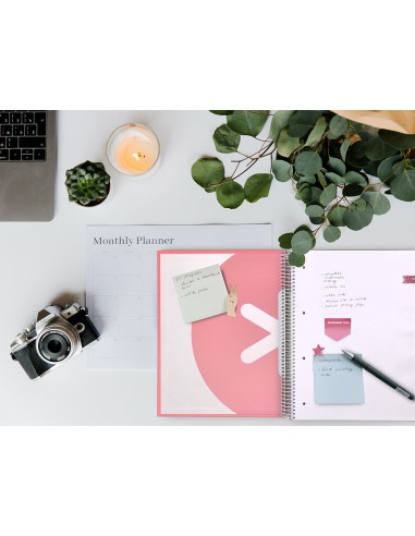 Cuaderno espiral a4 micro antartik tapa forrada 120h 100 gr liso 5 bandas 4 taladros color coral