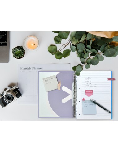 Cuaderno espiral a4 micro antartik tapa forrada 120h 100 gr horizontal 5 banda4 taladros color lavanda