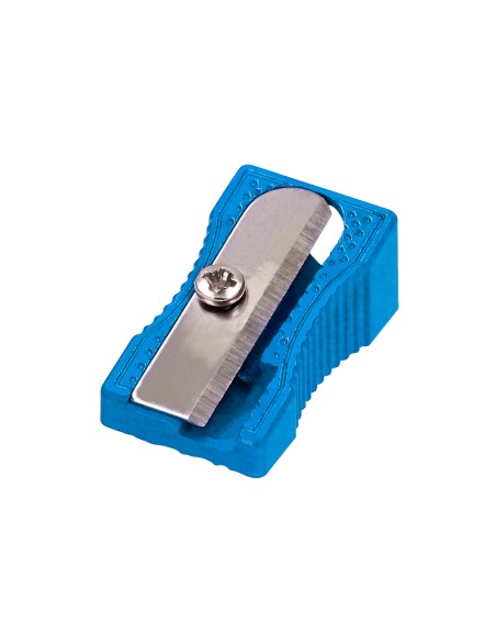 Sacapuntas liderpapel metalico cuna 1 uso color azul