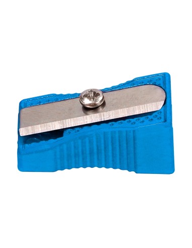 Sacapuntas liderpapel metalico cuna 1 uso color azul