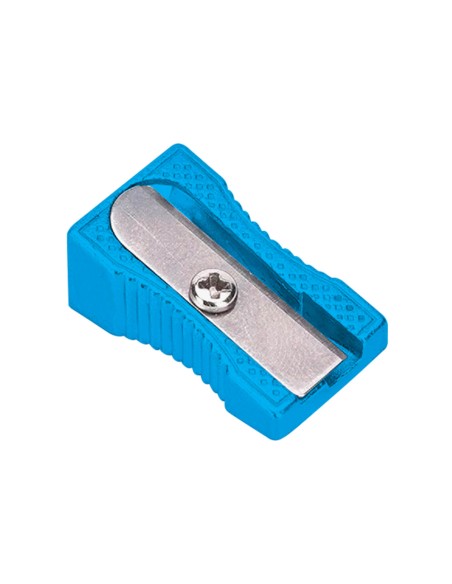 Sacapuntas liderpapel metalico cuna 1 uso color azul