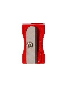 Sacapuntas liderpapel metalico cuna 1 uso color rojo