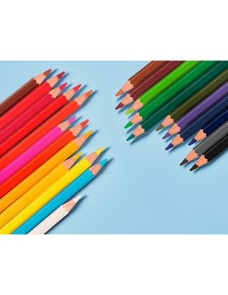 Lapices de colores acuarelables liderpapel caja de 24 unidades colores surtidos