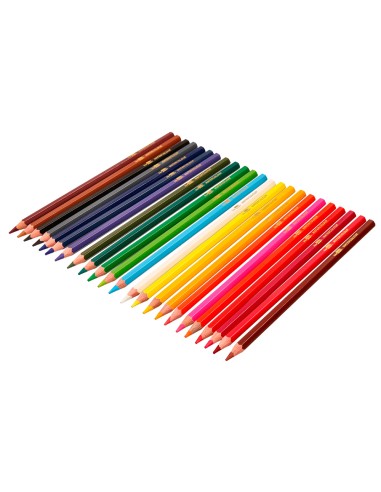 Lapices de colores acuarelables liderpapel caja de 24 unidades colores surtidos