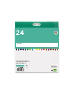 Lapices de colores acuarelables liderpapel caja de 24 unidades colores surtidos