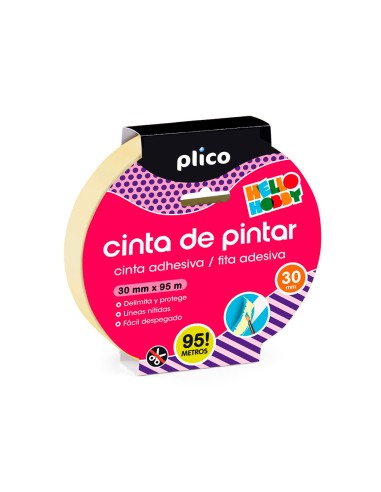 Cinta adhesiva plico para pintor 95 mt x 30 mm