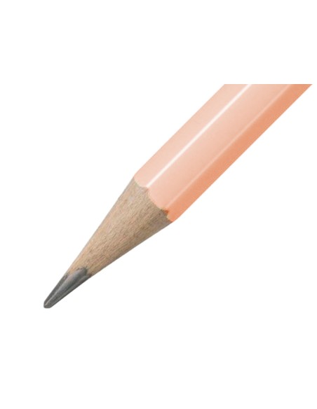 Lapices de grafito con goma stabilo swano mina 22 mm dureza hb melocoton pastel
