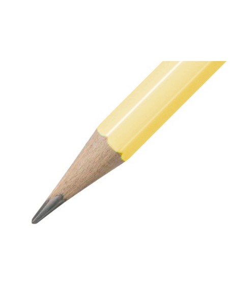 Lapices de grafito con goma stabilo swano mina 22 mm dureza hb amarillo pastel