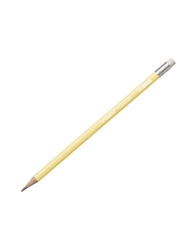 Lapices de grafito con goma stabilo swano mina 22 mm dureza hb amarillo pastel