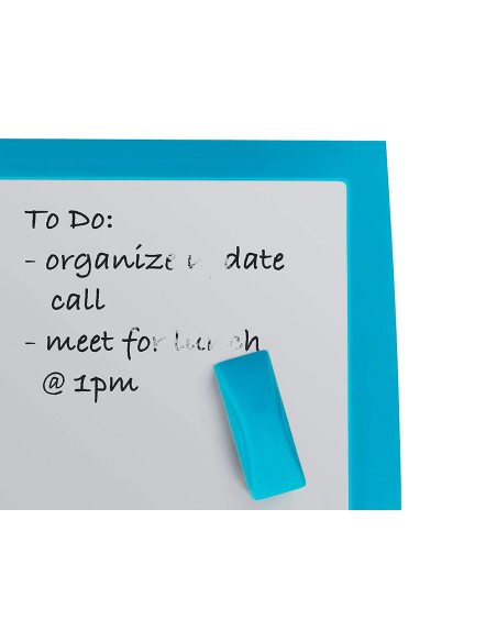 Pizarra blanca nobo magnetica marco azul 430x585 mm