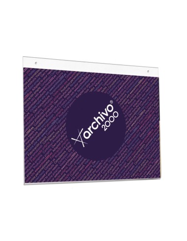 Expositor mural archivo 2000 con taladros ultra transparente din a4 horizontal 300x235 mm
