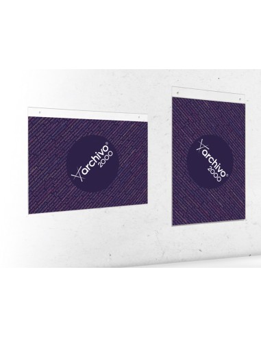 Expositor mural archivo 2000 con taladros ultra transparente din a4 vertical 210x325 mm