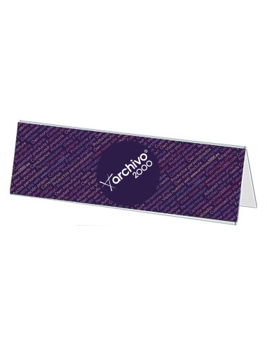 Identificador sobremesa archivo 2000 premium poliestireno cristal transparente 50x210x60 mm
