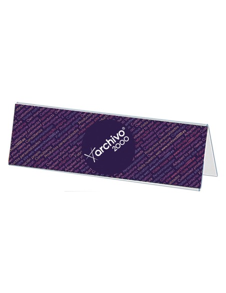 Identificador sobremesa archivo 2000 premium poliestireno cristal transparente 50x210x60 mm