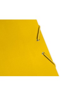 Carpeta liderpapel gomas folio 3 solapas carton plastificado color amarillo
