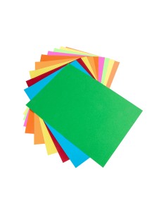 Bloc trabajos manuales liderpapel cartulina 240x315mm 10 hojas 5 colores neon 5 colores intensos