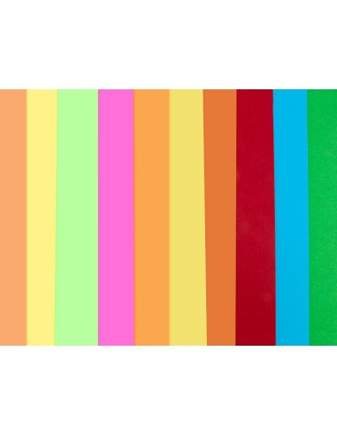Bloc trabajos manuales liderpapel cartulina 240x315mm 10 hojas 5 colores neon 5 colores intensos