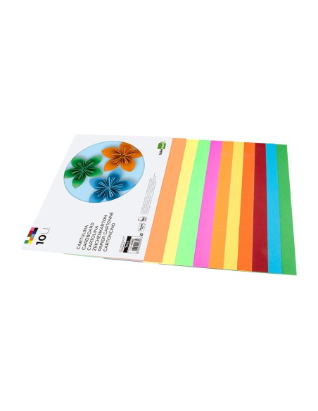 Bloc trabajos manuales liderpapel cartulina 240x315mm 10 hojas 5 colores neon 5 colores intensos Bloc trabajos manuales liderpapel cartulina 240x315mm 10 hojas 5 colores neon 5 colores intensos