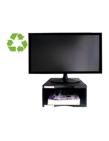 Soporte archivo 2000 para monitor poliester 100 reciclado con compartimento para formatos din a4 y folio