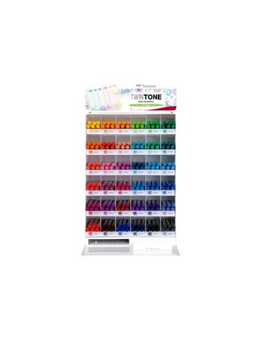 Rotulador tombow twintone doble punta mediana fina lettering contenido de 216 unidades colores surtidos