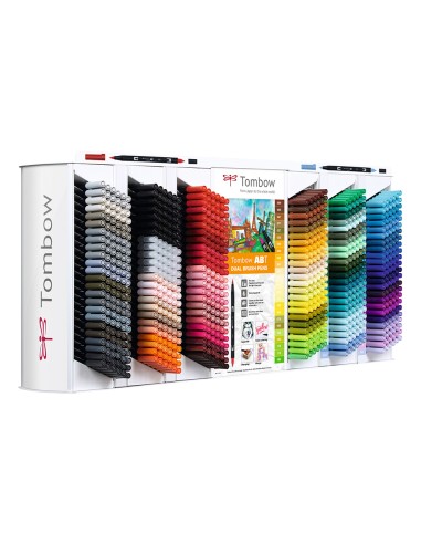 Rotulador tombow abt dual brush doble punta de pincel contenido de 864 unidades colores surtidos