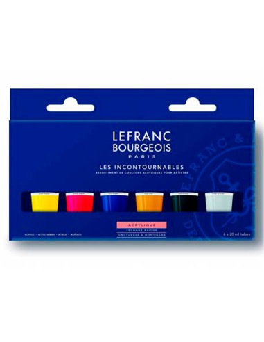 Pintura acrilica lb bote de 80 ml caja de 5 unidades colores surtidos