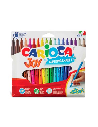 Rotulador carioca joy caja de 18 colores surtidos