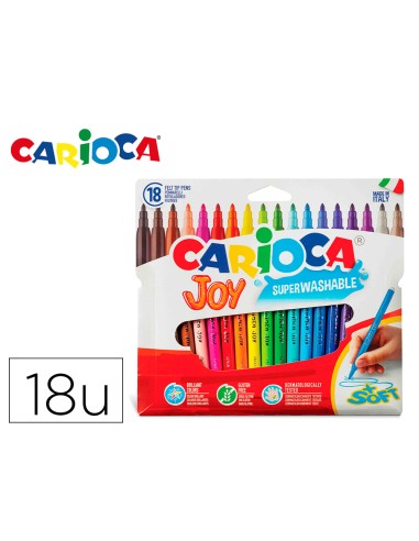 Rotulador carioca joy caja de 18 colores surtidos