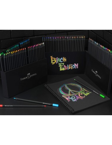Lapices de colores faber castell edicion black soporte de 100 unidades colores surtidos