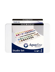 Acuarela daler rowney aquafine caja metalica de 48 colores surtidos con pincel