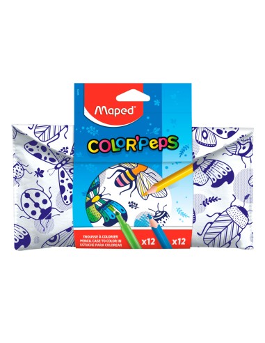 Set para colorear maped 12 rotuladores 12 lapices colores surtidos