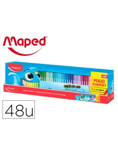 Rotulador maped color peps ocean caja de 48 unidades colores surtidos