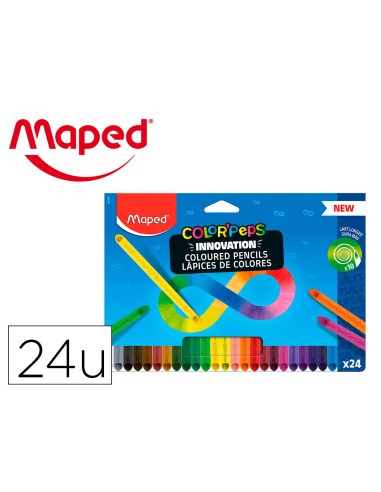 Lapices de colores maped color peps infinity caja de 24 colores surtidos