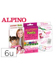 Barra de maquillaje alpino princesa caja de 6 unidades colores surtidos