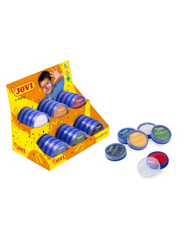 Crema maquillaje jovi face paint 8 ml expositor de 24 unidades 6 colores surtidos