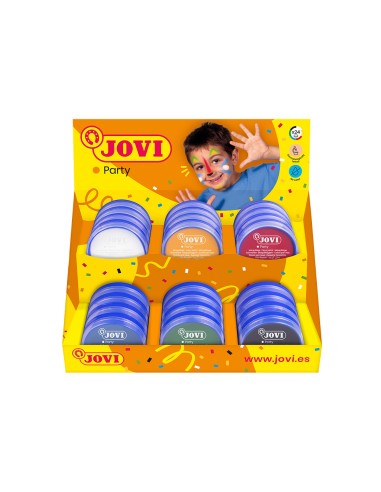 Crema maquillaje jovi face paint 8 ml expositor de 24 unidades 6 colores surtidos