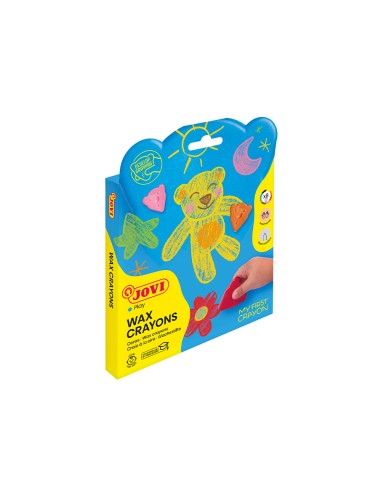 Lapices de cera jovi my first crayon forma de oso caja de 8 unidades colores surtidos