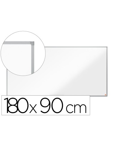 Pizarra blanca nobo essence acero lacado 1800x900 mm