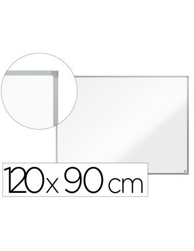 Pizarra blanca nobo essence acero lacado 1200x900 mm